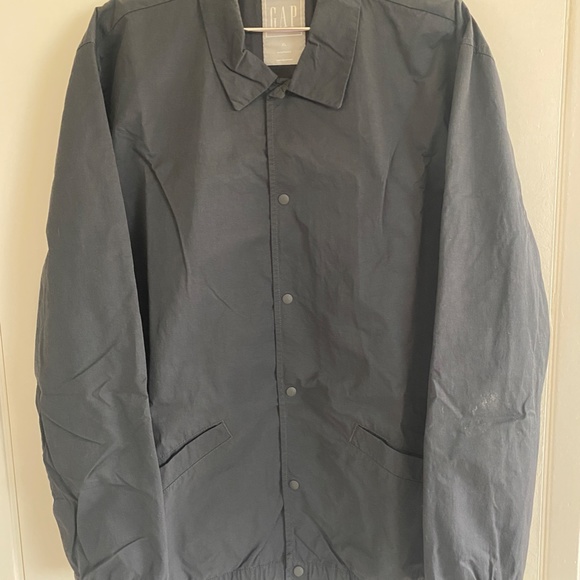 GAP Black Coach Jacket Size L - Picture 1 of 3